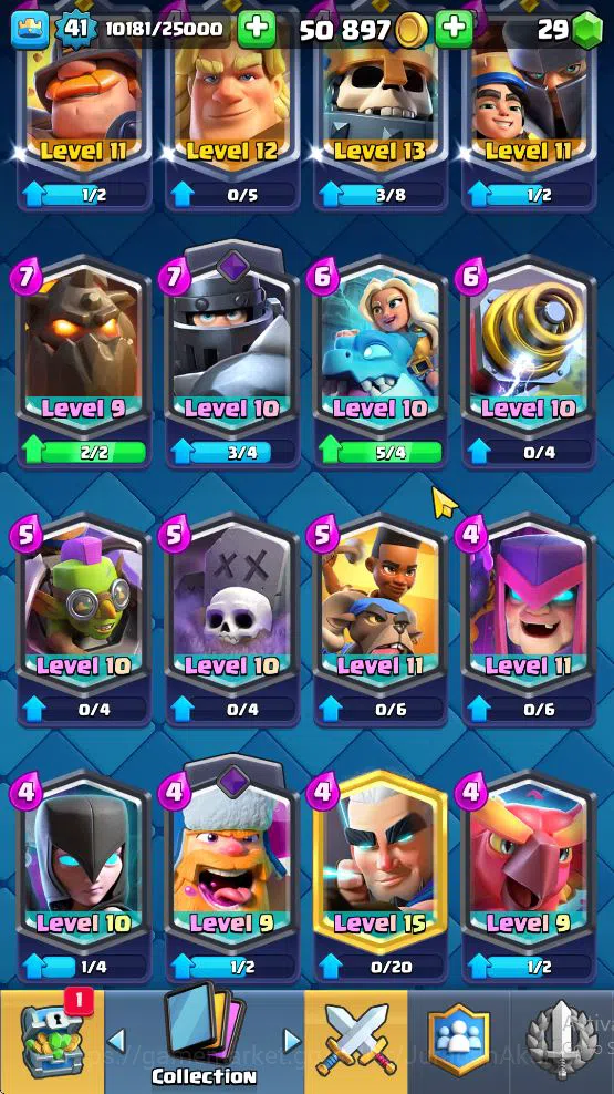 Clash Royale Accounts Midgame Lvl 41|Trophy 7843|KTL 14|Limited Skin|Card 121| 1 Hero 6 EVO 8 Champ 21 Legendary 33 Epic,30 5