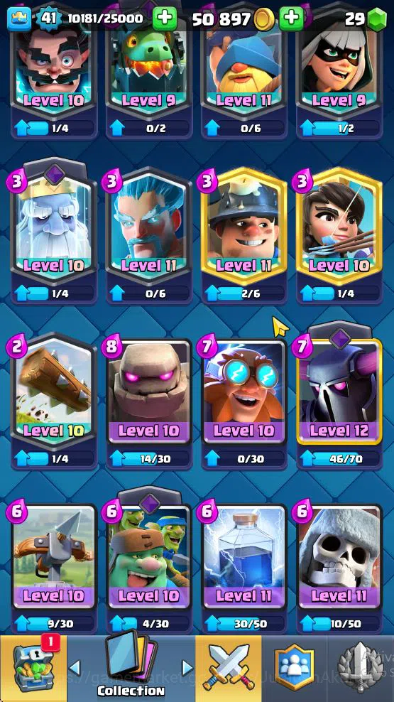Clash Royale Accounts Midgame Lvl 41|Trophy 7843|KTL 14|Limited Skin|Card 121| 1 Hero 6 EVO 8 Champ 21 Legendary 33 Epic,30 6