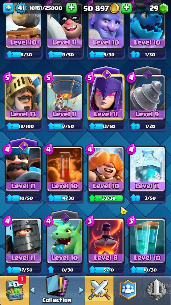 Clash Royale Accounts Midgame Lvl 41|Trophy 7843|KTL 14|Limited Skin|Card 121| 1 Hero 6 EVO 8 Champ 21 Legendary 33 Epic,30 7