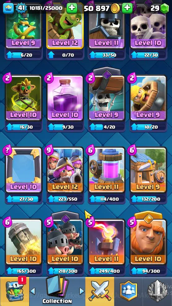 Clash Royale Accounts Midgame Lvl 41|Trophy 7843|KTL 14|Limited Skin|Card 121| 1 Hero 6 EVO 8 Champ 21 Legendary 33 Epic,30 8