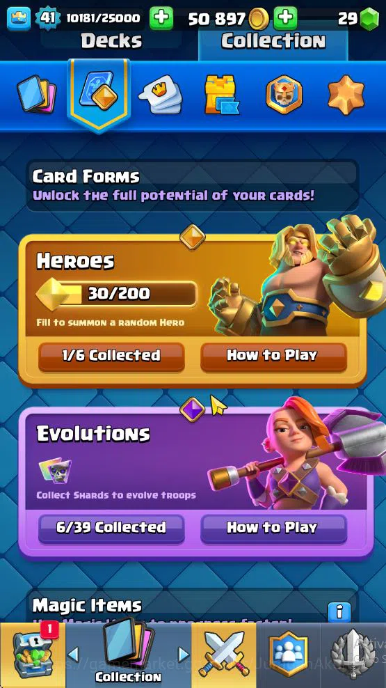 Clash Royale Accounts Midgame Lvl 41|Trophy 7843|KTL 14|Limited Skin|Card 121| 1 Hero 6 EVO 8 Champ 21 Legendary 33 Epic,30 9