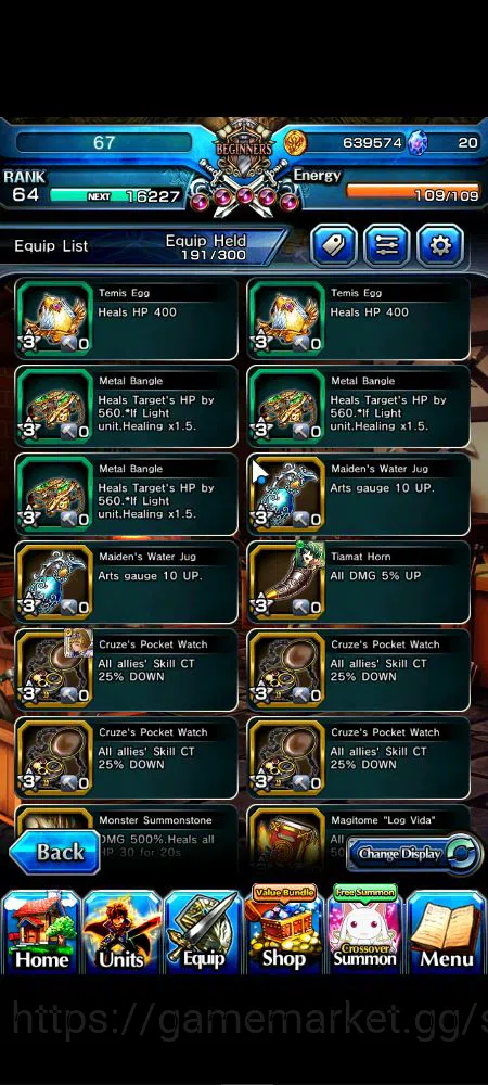 Grand Summoners Accounts Mid-Game Global|Rank 64|44 RGB|23 Ascend|RoyTW,EmiyaTW,Summer 10