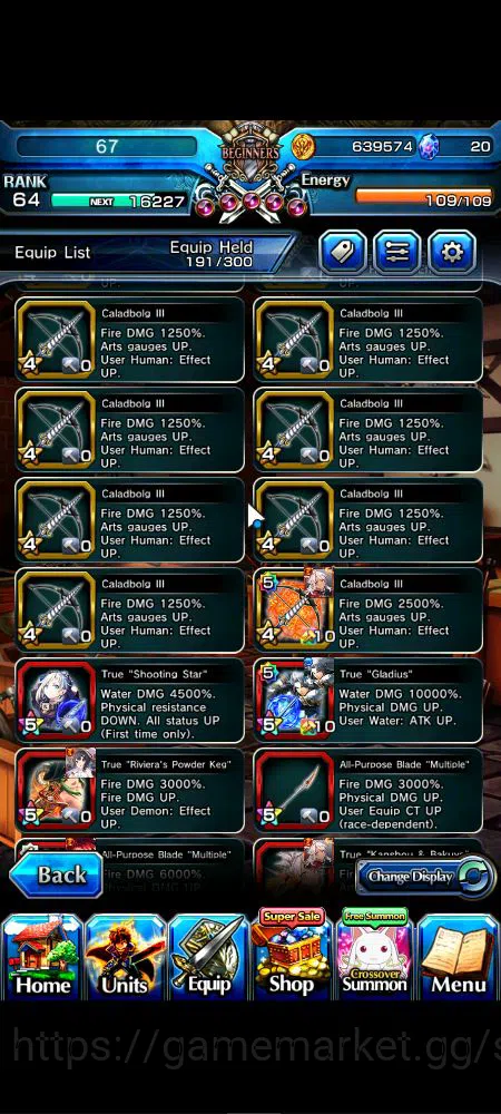 Grand Summoners Accounts Mid-Game Global|Rank 64|44 RGB|23 Ascend|RoyTW,EmiyaTW,Summer 16