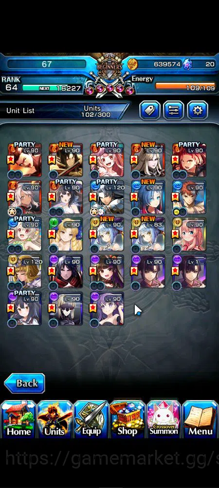 Grand Summoners Accounts Mid-Game Global|Rank 64|44 RGB|23 Ascend|RoyTW,EmiyaTW,Summer 3