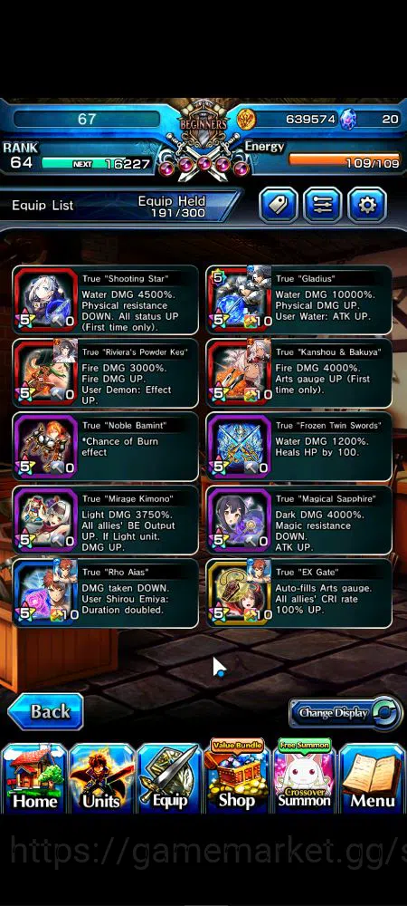 Grand Summoners Accounts Mid-Game Global|Rank 64|44 RGB|23 Ascend|RoyTW,EmiyaTW,Summer 4