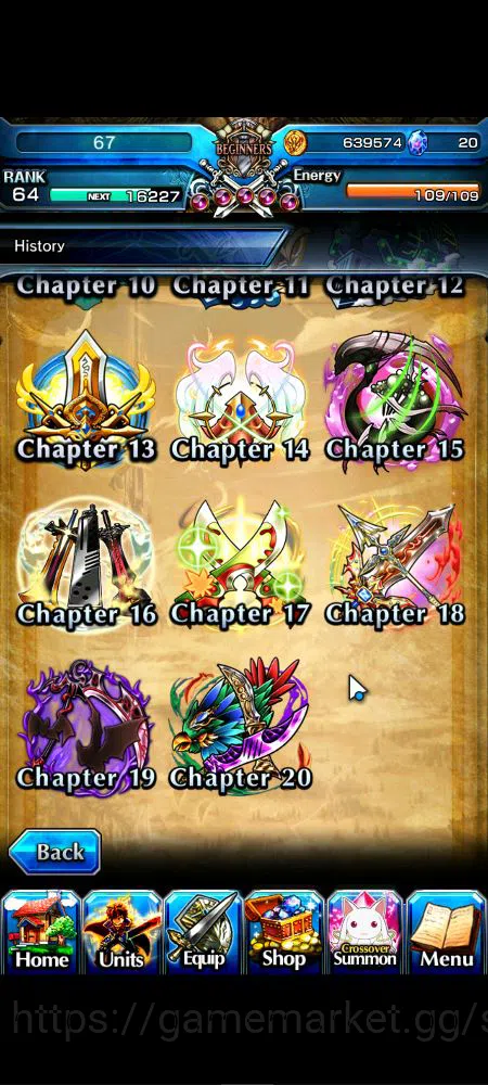 Grand Summoners Accounts Mid-Game Global|Rank 64|44 RGB|23 Ascend|RoyTW,EmiyaTW,Summer 5