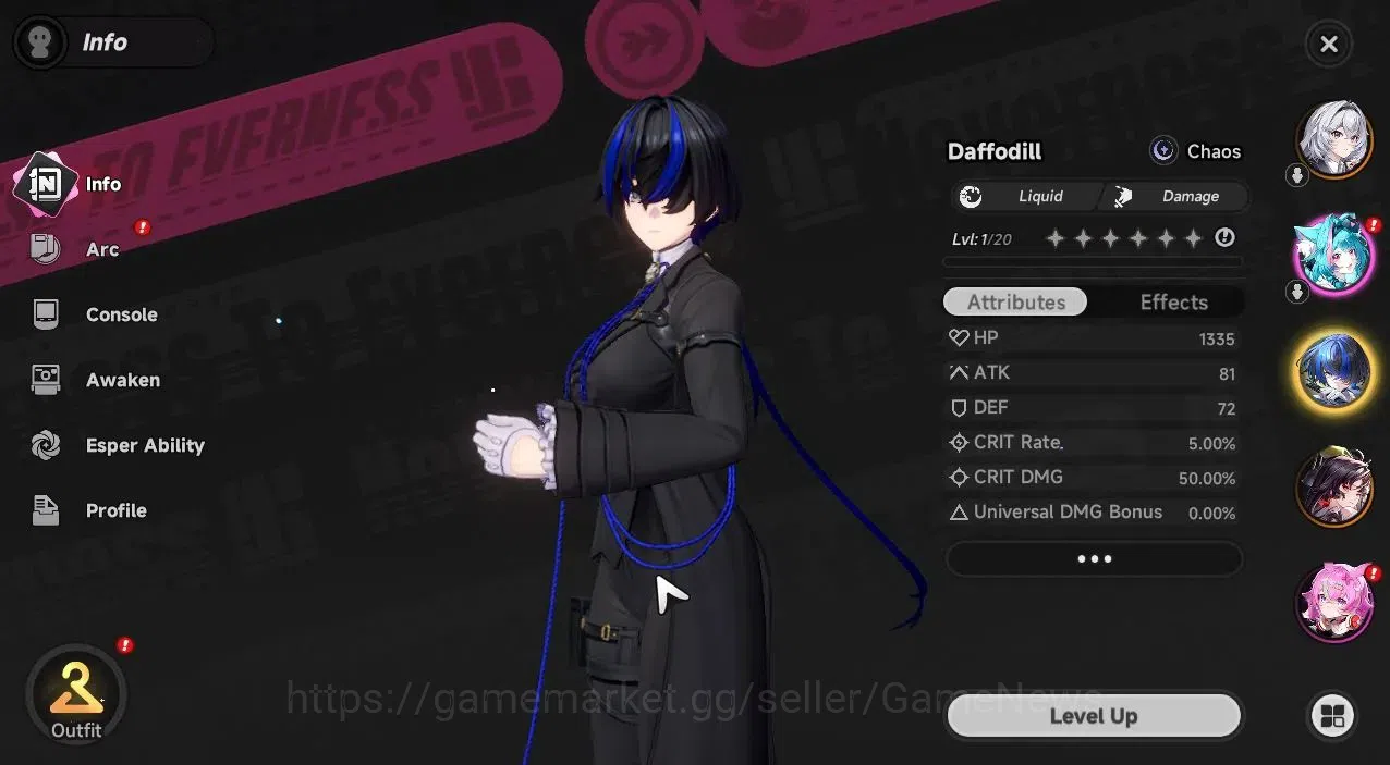 Neverness to Everness Accounts Global EU|HL 3|2 SSR [Hotori,Daffodill]+1 S-Class  image 2