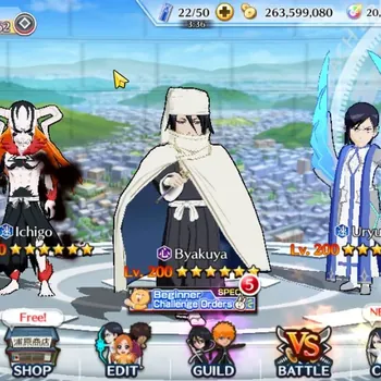 Bleach: Brave Souls Accounts Starter Global | 91K BP+20K Orb | Fresh Story | Byakuya TYBW26,Ichigo Crescent Veil,Uryu 7th