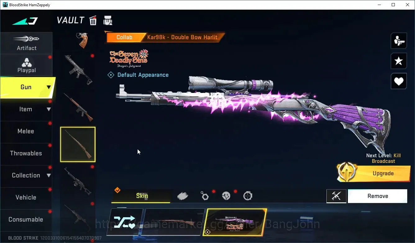 Blood Strike Accounts ASIA |3 COLLAB 7DS:QBZ95,KAR98k,AK47|1 Ultra|4 Leg image 7