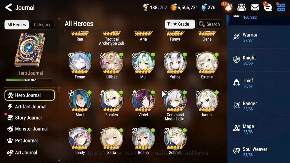 Epic Seven Accounts Mid-Tier GLOBAL UnVerif|New Era|10 ML(Schol Nurse Yulha,BArunka,ZIO,Etc)+Setsuka,Estele,TA Coli,etc|Poh 8