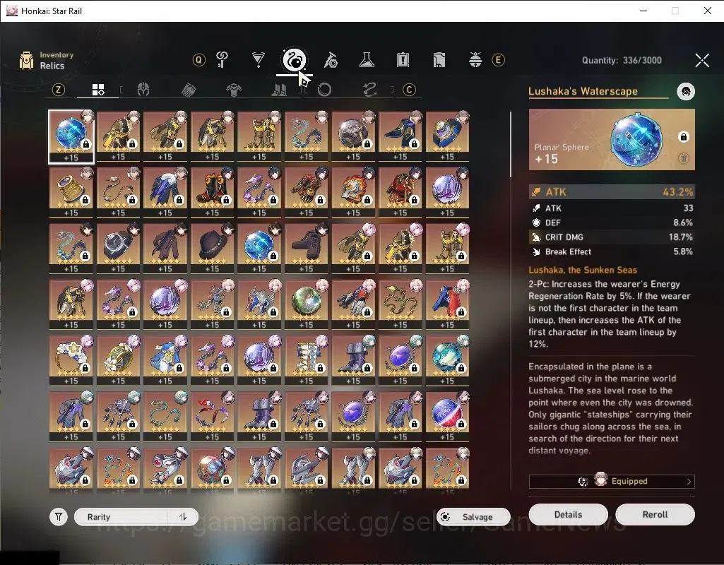 Honkai Star Rail Accounts Asia|TL 70|14 Limited|E2 Ruan Mei,E1 Sparkle,(Cast image 10