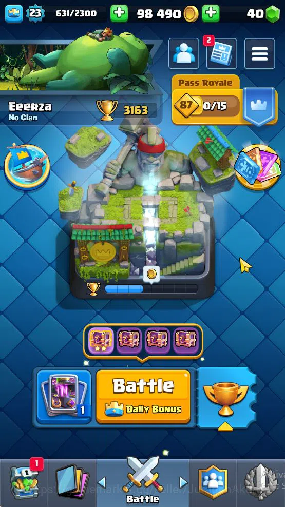 Clash Royale Accounts Starter Lvl 23|Trophy 3163|KTL 9|Limited Skin|Card 61| 3 EVO, 13 Epic, 24 Rare, 24 Common|Take