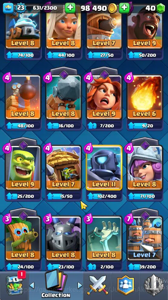 Clash Royale Accounts Starter Lvl 23|Trophy 3163|KTL 9|Limited Skin|Card 61| 3 EVO, 13 Epic, 24 Rare, 24 Common|Take 6