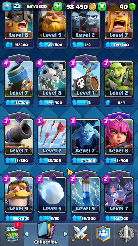 Clash Royale Accounts Starter Lvl 23|Trophy 3163|KTL 9|Limited Skin|Card 61| 3 EVO, 13 Epic, 24 Rare, 24 Common|Take 7