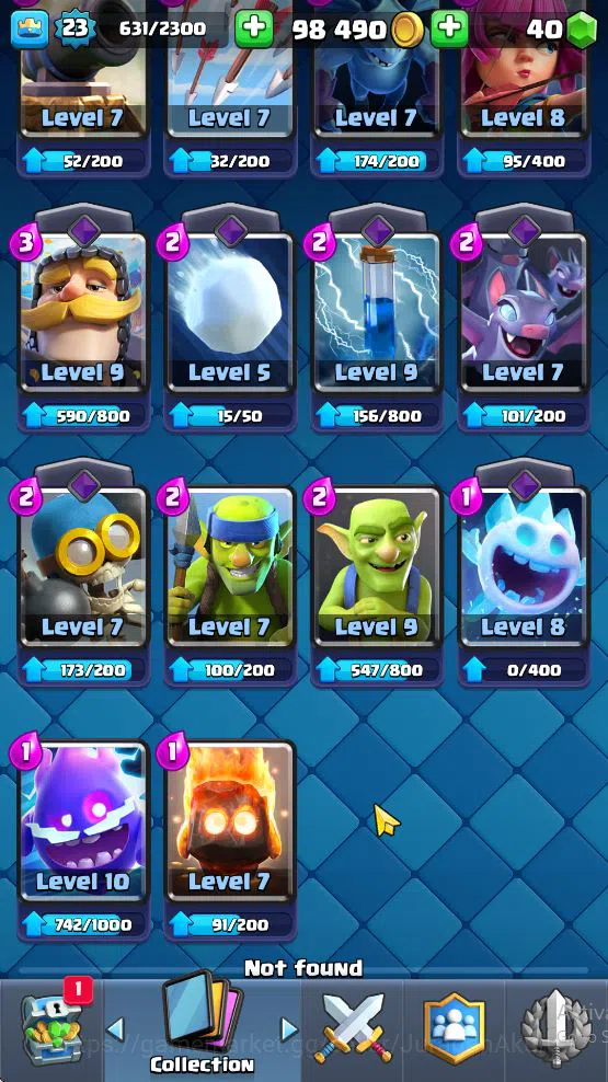 Clash Royale Accounts Starter Lvl 23|Trophy 3163|KTL 9|Limited Skin|Card 61| 3 EVO, 13 Epic, 24 Rare, 24 Common|Take 8