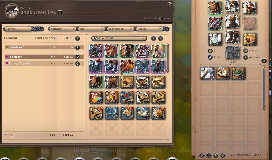 Albion Online Accounts ASIA|11,7M Total Fame - 22M Silver|T8 LumberJack - image 5