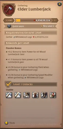 Albion Online Accounts ASIA|11,7M Total Fame - 22M Silver|T8 LumberJack - image 6