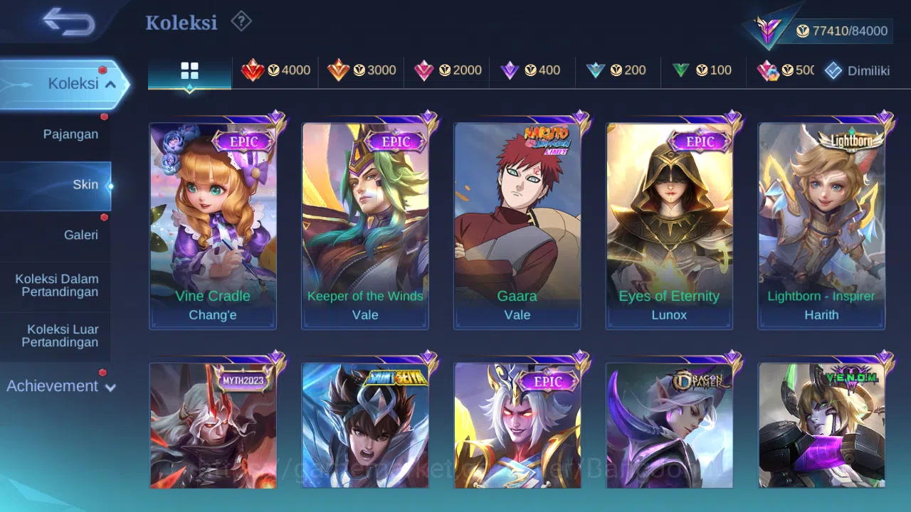 Mobile Legends: Bang Bang Accounts Others Hero 128 Skin 326 | Prime Yuzhong | Luckybox Alice, Lunox | CC Natalia | Epic 10