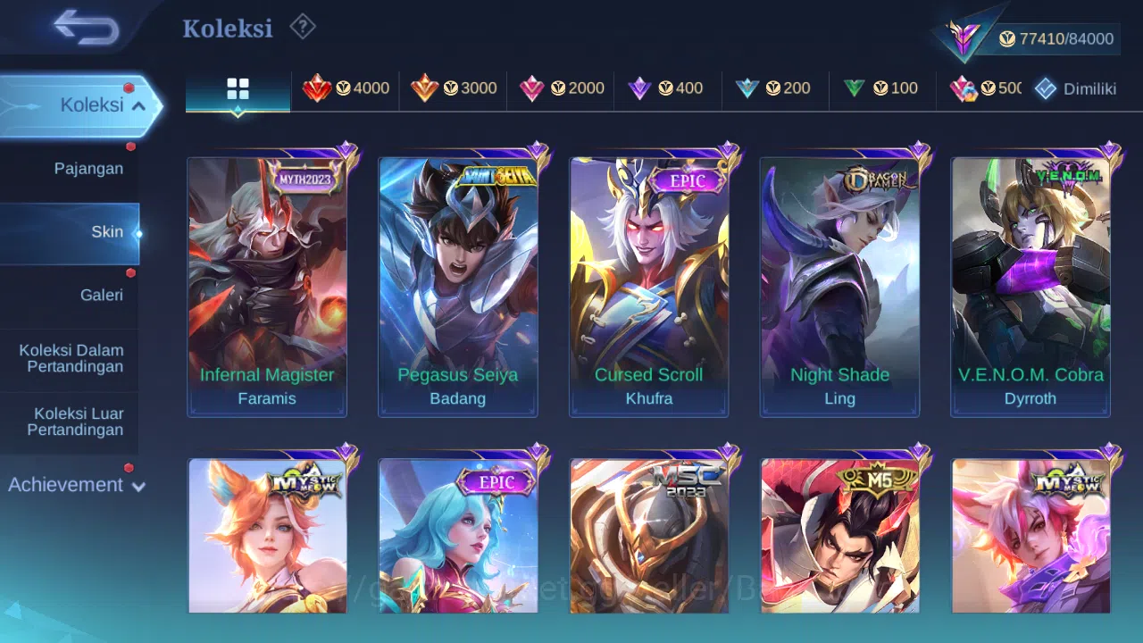 Mobile Legends: Bang Bang Accounts Others Hero 128 Skin 326 | Prime Yuzhong | Luckybox Alice, Lunox | CC Natalia | Epic 11