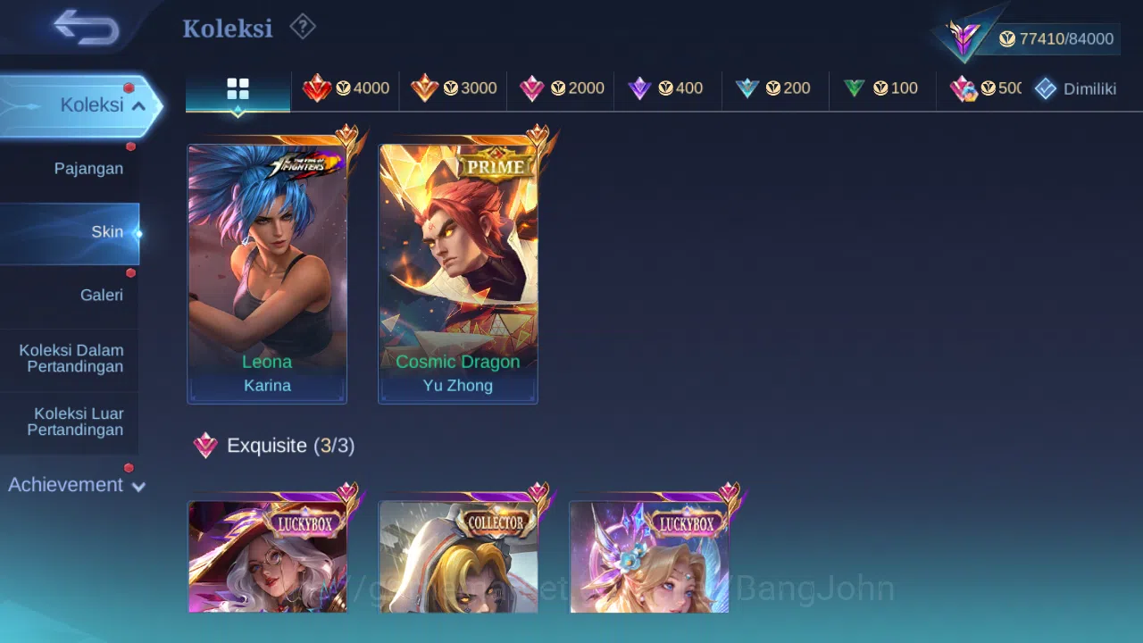 Mobile Legends: Bang Bang Accounts Others Hero 128 Skin 326 | Prime Yuzhong | Luckybox Alice, Lunox | CC Natalia | Epic 2
