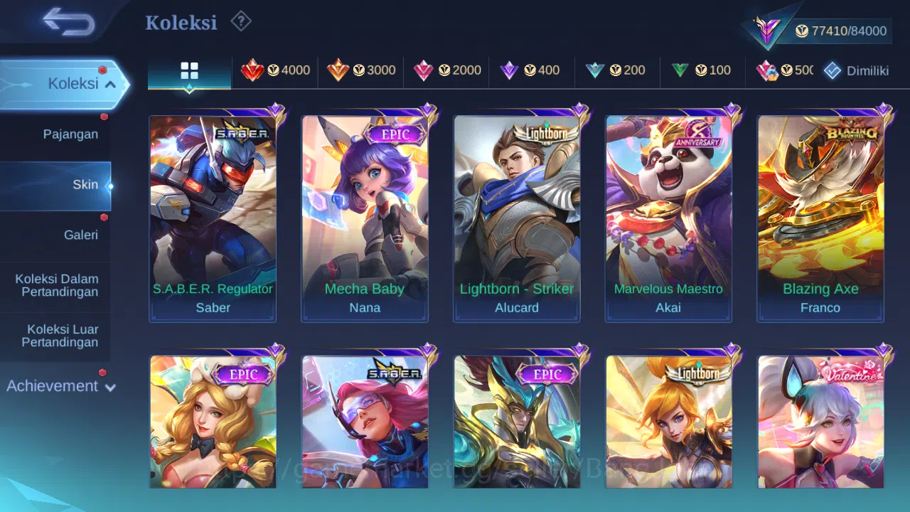 Mobile Legends: Bang Bang Accounts Others Hero 128 Skin 326 | Prime Yuzhong | Luckybox Alice, Lunox | CC Natalia | Epic 4