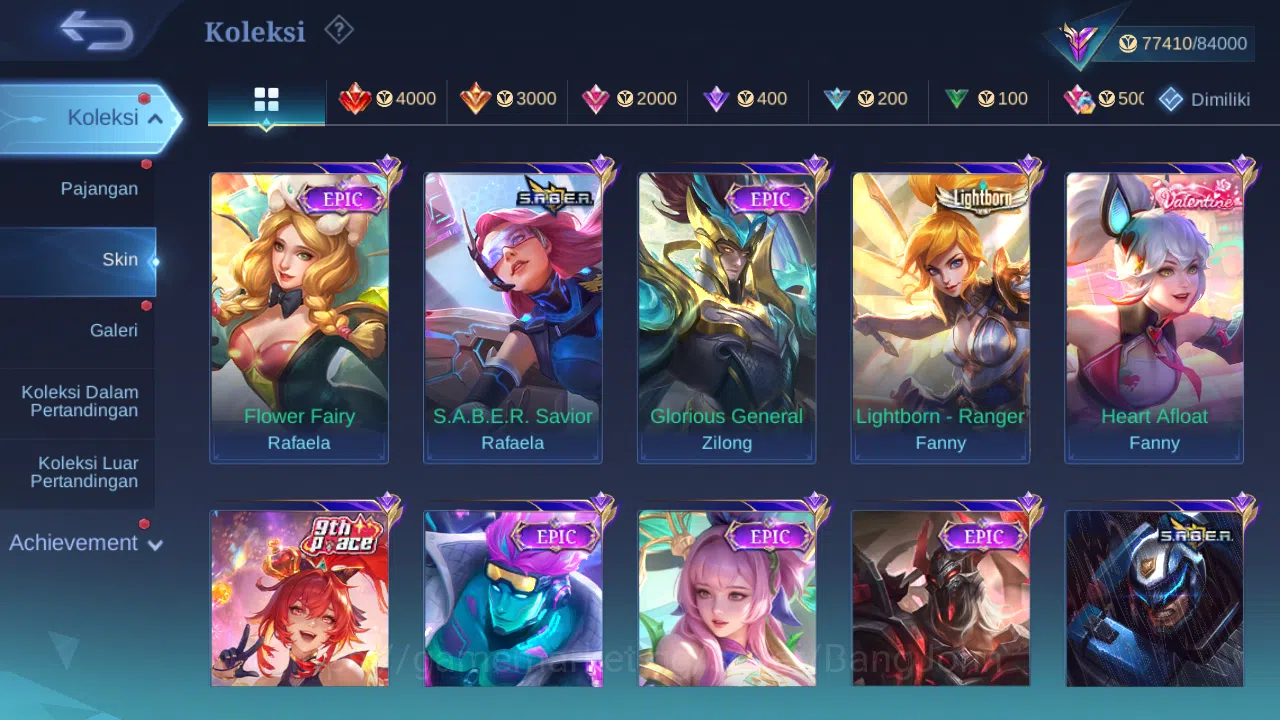 Mobile Legends: Bang Bang Accounts Others Hero 128 Skin 326 | Prime Yuzhong | Luckybox Alice, Lunox | CC Natalia | Epic 5