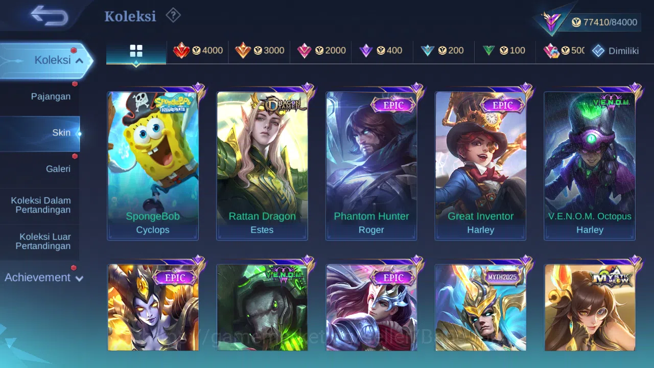 Mobile Legends: Bang Bang Accounts Others Hero 128 Skin 326 | Prime Yuzhong | Luckybox Alice, Lunox | CC Natalia | Epic 7