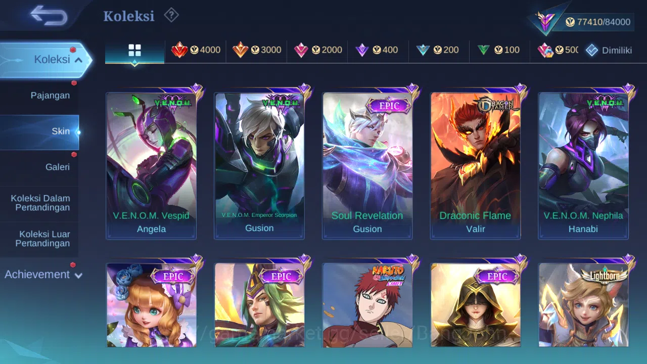 Mobile Legends: Bang Bang Accounts Others Hero 128 Skin 326 | Prime Yuzhong | Luckybox Alice, Lunox | CC Natalia | Epic 9
