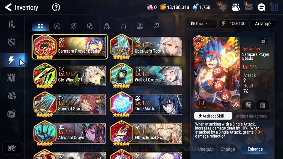 Epic Seven Accounts GLOBAL Unverif|NewEra|5 ML(NM Luna,US Choux,BW Ise image 9