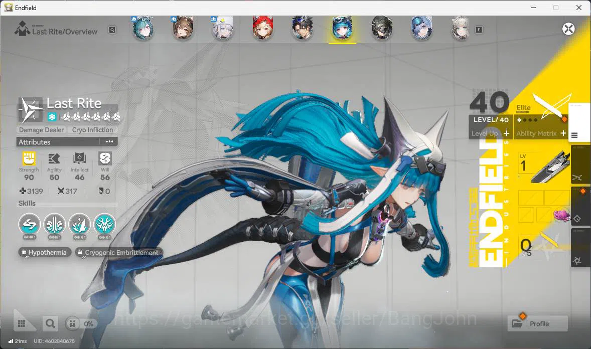 Arknights: Endfield Accounts ASIA | LVL 50 | Yvonne sign, Gilberta sign P1, Ros image 11