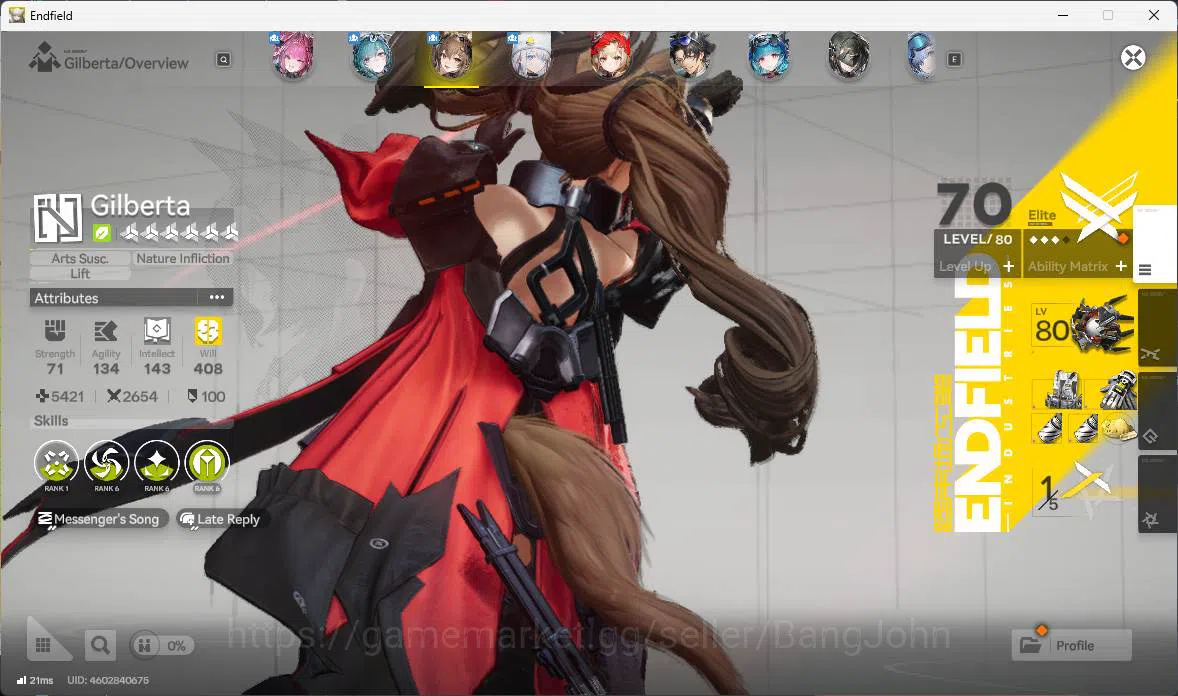 Arknights: Endfield Accounts ASIA | LVL 50 | Yvonne sign, Gilberta sign P1, Ros image 14