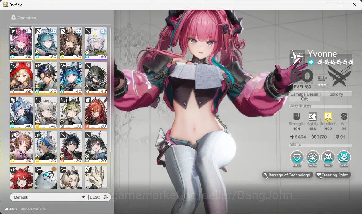 Arknights: Endfield Accounts ASIA | LVL 50 | Yvonne sign, Gilberta sign P1, Ros image 18