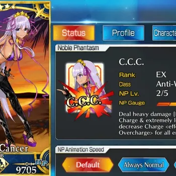 Fate-Grand Order Accounts NA Lvl 122 |17 SSR Servant RGBO| Ciel, Morgan, Koyan Light, Castoria, Oberon, Muramasa|Bday