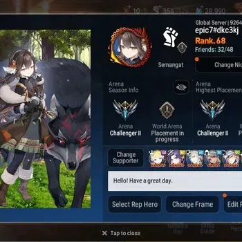 Epic Seven Accounts High-End Global Unverif|14ML (S Diene,Salome,NM Luna,Zio,LC Bellona Etc.)+Aube,Rinak,A Fumyr|PoH+Bless