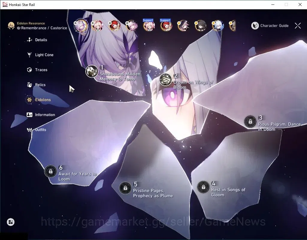 Honkai Star Rail Accounts Asia|TL70|17 Limited|[Castorice,Hyacine,Evernight, image 5