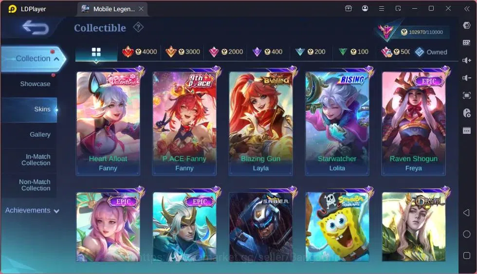 Mobile Legends: Bang Bang Accounts Global|Hero 132|Skin 372|Exalted|Legend Miya|Colle image 13