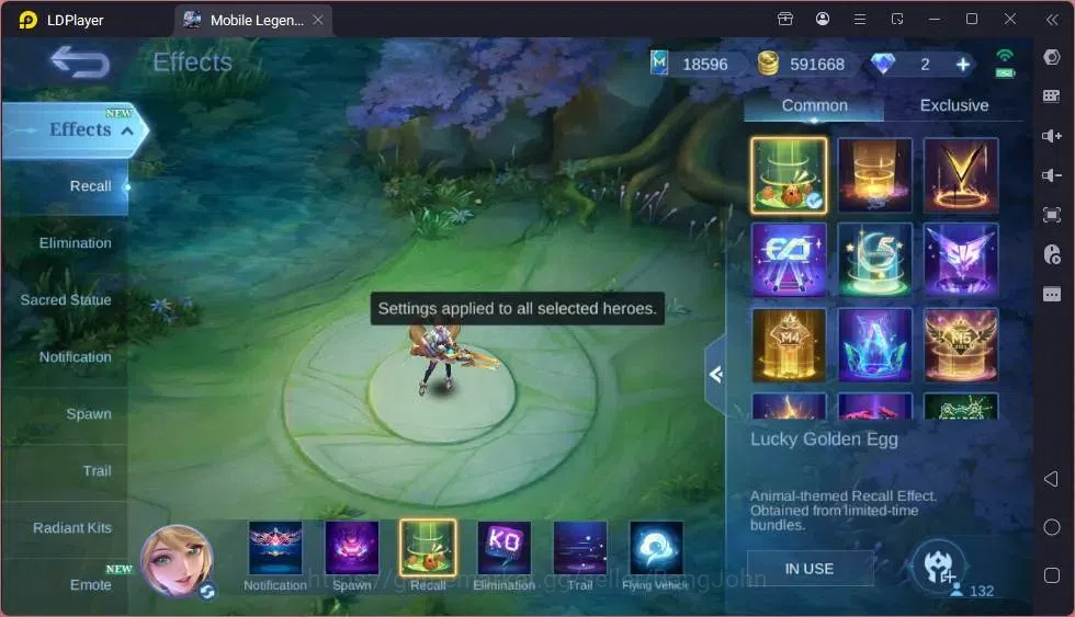 Mobile Legends: Bang Bang Accounts Global|Hero 132|Skin 372|Exalted|Legend Miya|Colle image 3