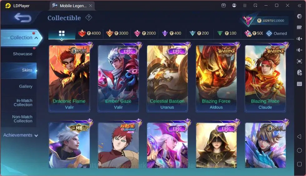 Mobile Legends: Bang Bang Accounts Global|Hero 132|Skin 372|Exalted|Legend Miya|Colle image 9