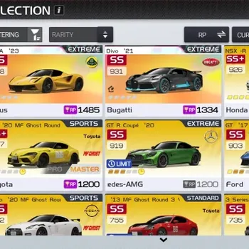 Racing Master Accounts SEA |Lv 19|2 PL Cars (Lotus Evija, Bugatti Divo)+MF Ghost(GR Supra,GT-R Nismo),NSX-R E5,BMW