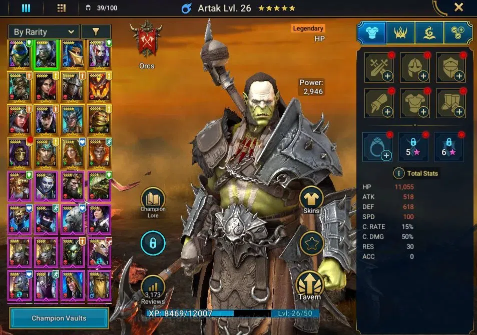 Raid: Shadow Legends Accounts Lv21|610K Pwr|16 Legend(Leonardo,Artak,Ninja,Wukon image 4