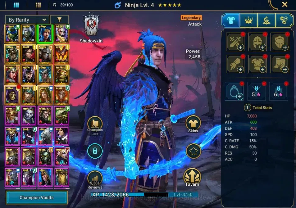 Raid: Shadow Legends Accounts Lv21|610K Pwr|16 Legend(Leonardo,Artak,Ninja,Wukon image 5
