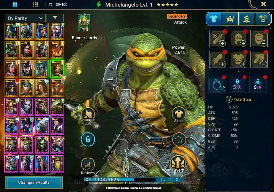 Raid: Shadow Legends Accounts Lv21|610K Pwr|16 Legend(Leonardo,Artak,Ninja,Wukon image 8
