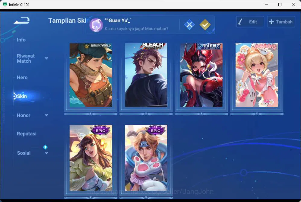 Honor of Kings Accounts GLOBAL | hero 112, skin 137 Sxnx hao yi, legend al image 10