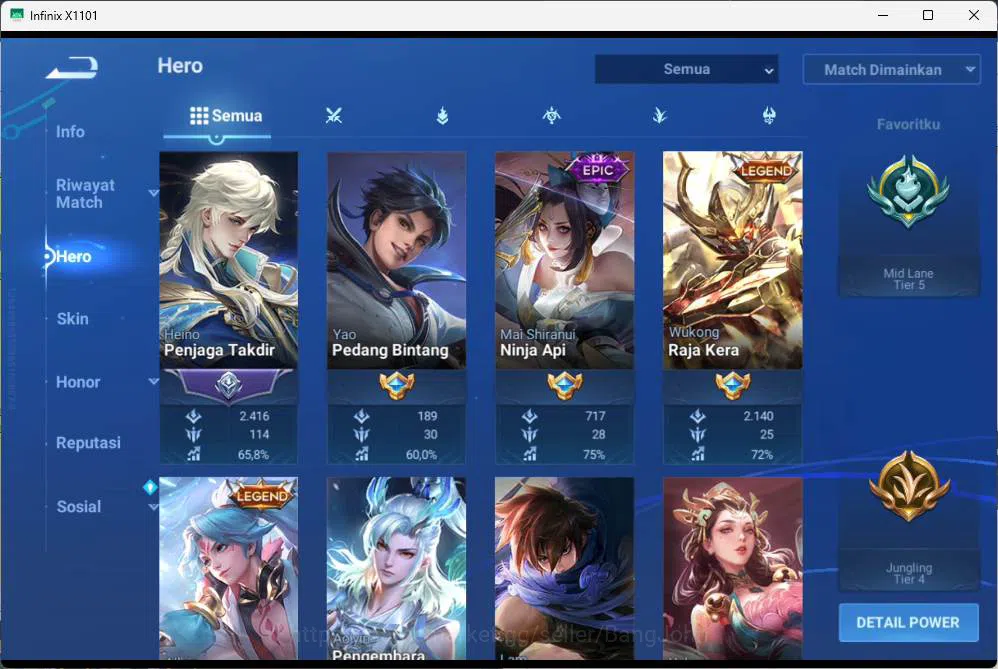 Honor of Kings Accounts GLOBAL | hero 112, skin 137 Sxnx hao yi, legend al image 2