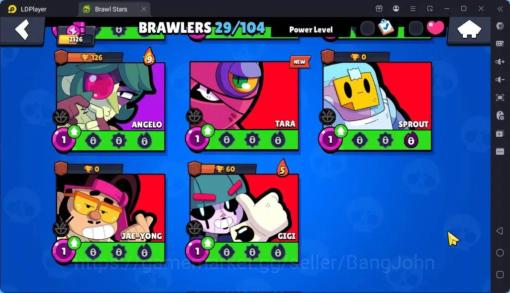 Brawl Stars Accounts Global |Trophy 2126 | Brawler 29| Skins 1 Hyperchrge 1Mythic,8Epic| Bling 6956|Protect Off|Check SS 10
