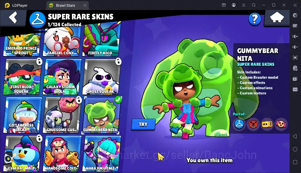 Brawl Stars Accounts Global |Trophy 2126 | Brawler 29| Skins 1 Hyperchrge 1Mythic,8Epic| Bling 6956|Protect Off|Check SS 12