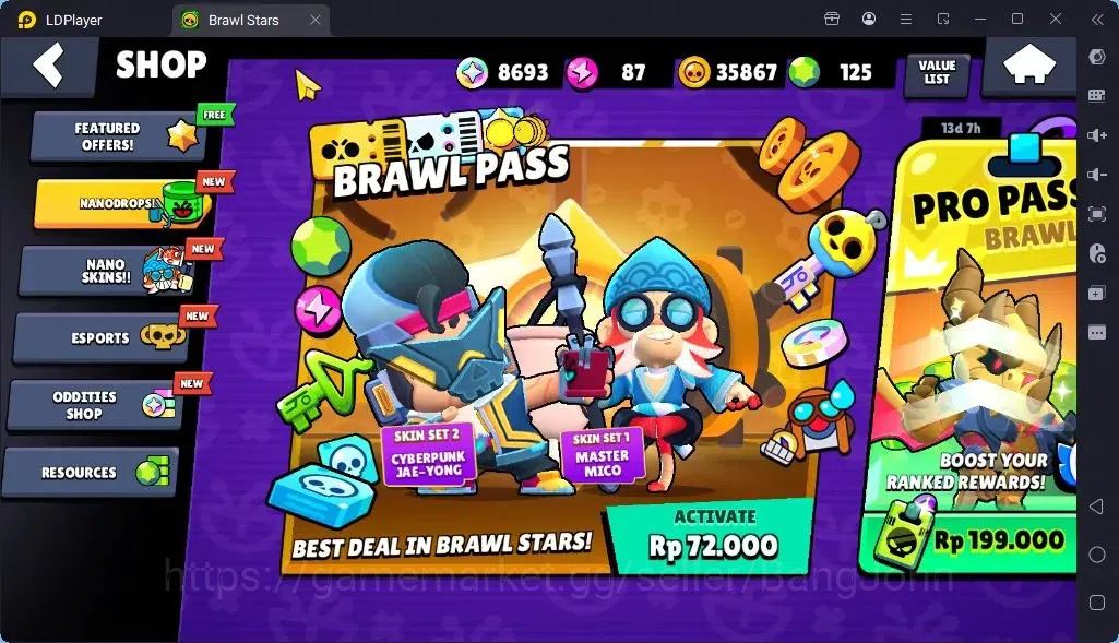 Brawl Stars Accounts Global |Trophy 2126 | Brawler 29| Skins 1 Hyperchrge 1Mythic,8Epic| Bling 6956|Protect Off|Check SS 4