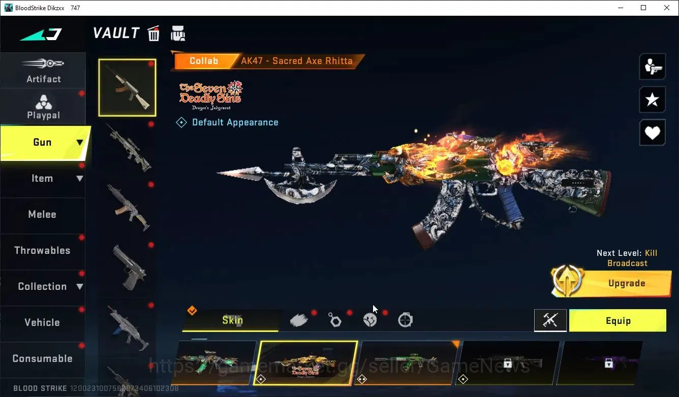 Blood Strike Accounts ASIA|ETERNAL DEagle+Collab TokRev MCX,FN2000,Takem image 10