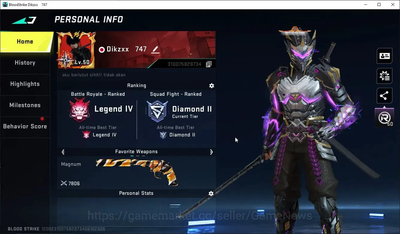 Blood Strike Accounts ASIA|ETERNAL DEagle+Collab TokRev MCX,FN2000,Takem image 2
