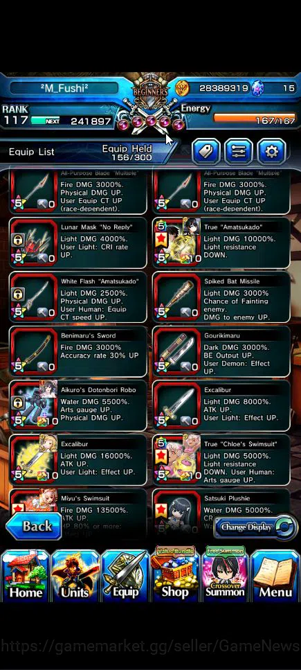 Grand Summoners Accounts Global|Rank 117|15 Ascend+6 TW|[Emiyu,S Chloe,Isli image 11